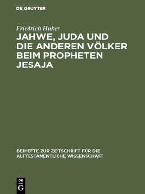 cover image of Jahwe, Juda und die anderen Völker beim Propheten Jesaja